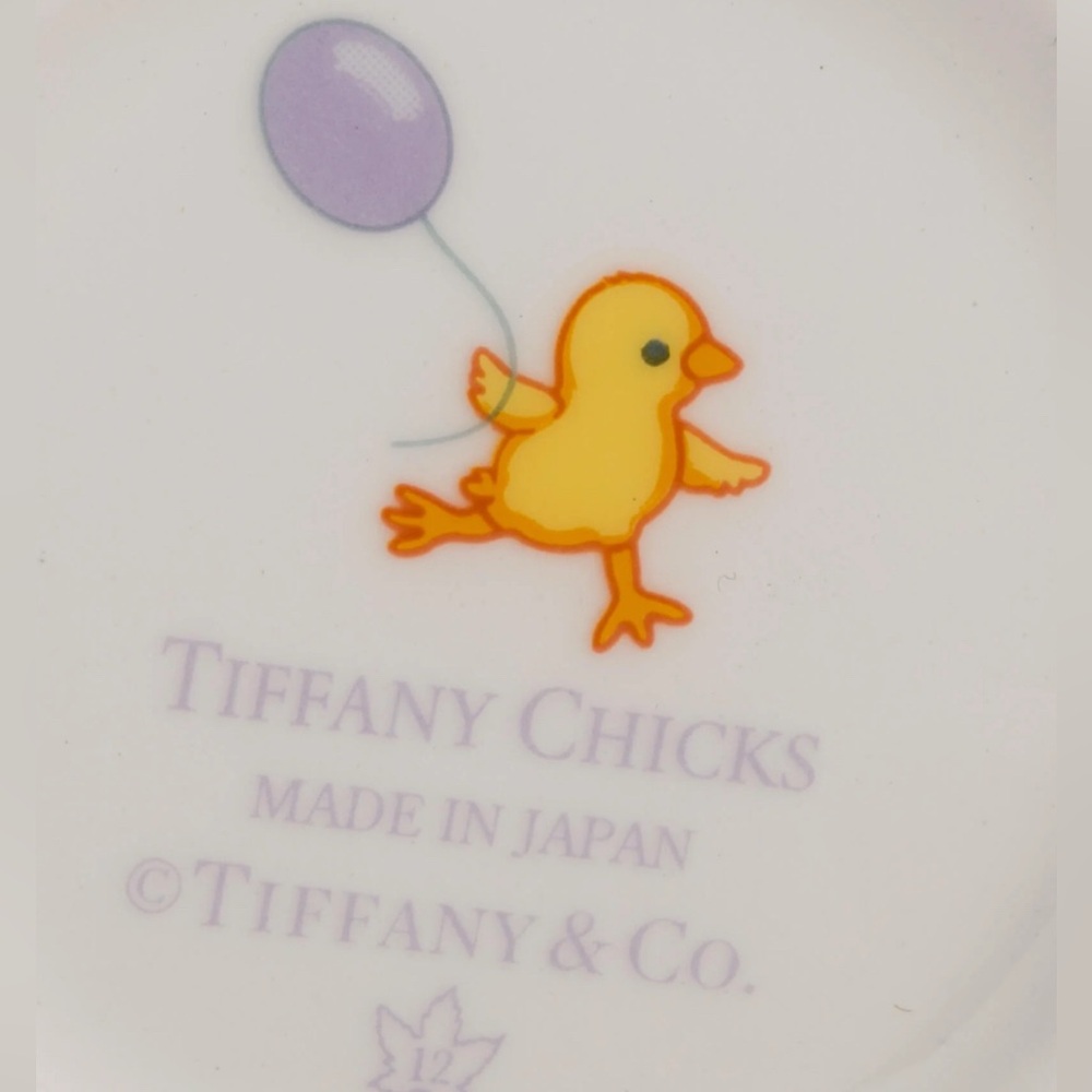 TIFFANY & CO “CHICKS” 3 PIECE PORCELAIN BABY GIFT SET -RARE & NEW/MINT CONDITION - Picture 3 of 15